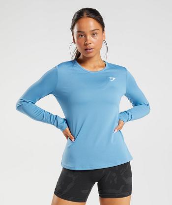 Long Sleeve Gymshark Entrenamiento Mujer Azules | CO 2284WNB